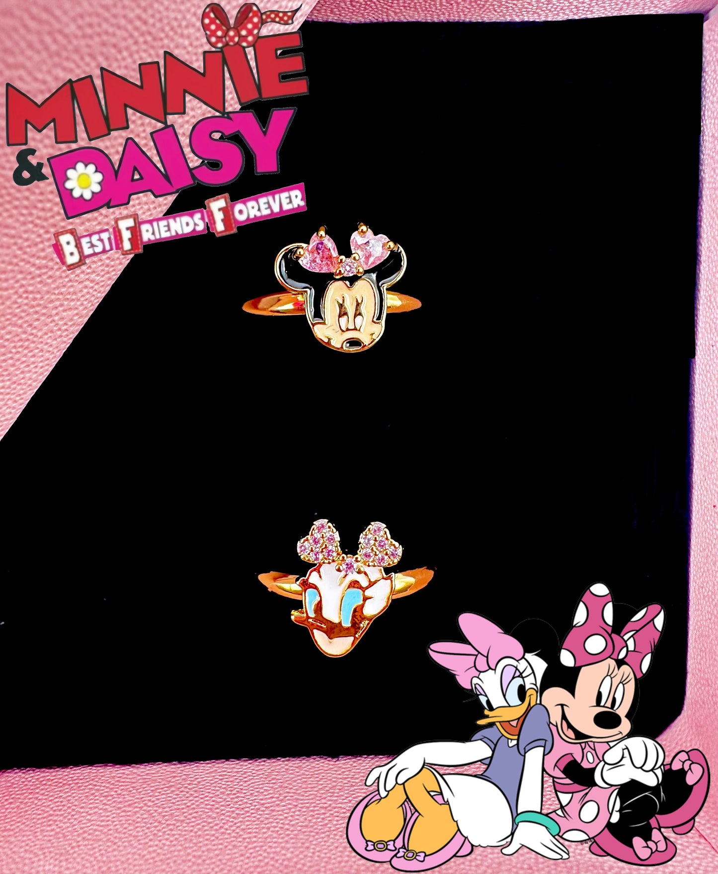 minnie x daisy stainless rings